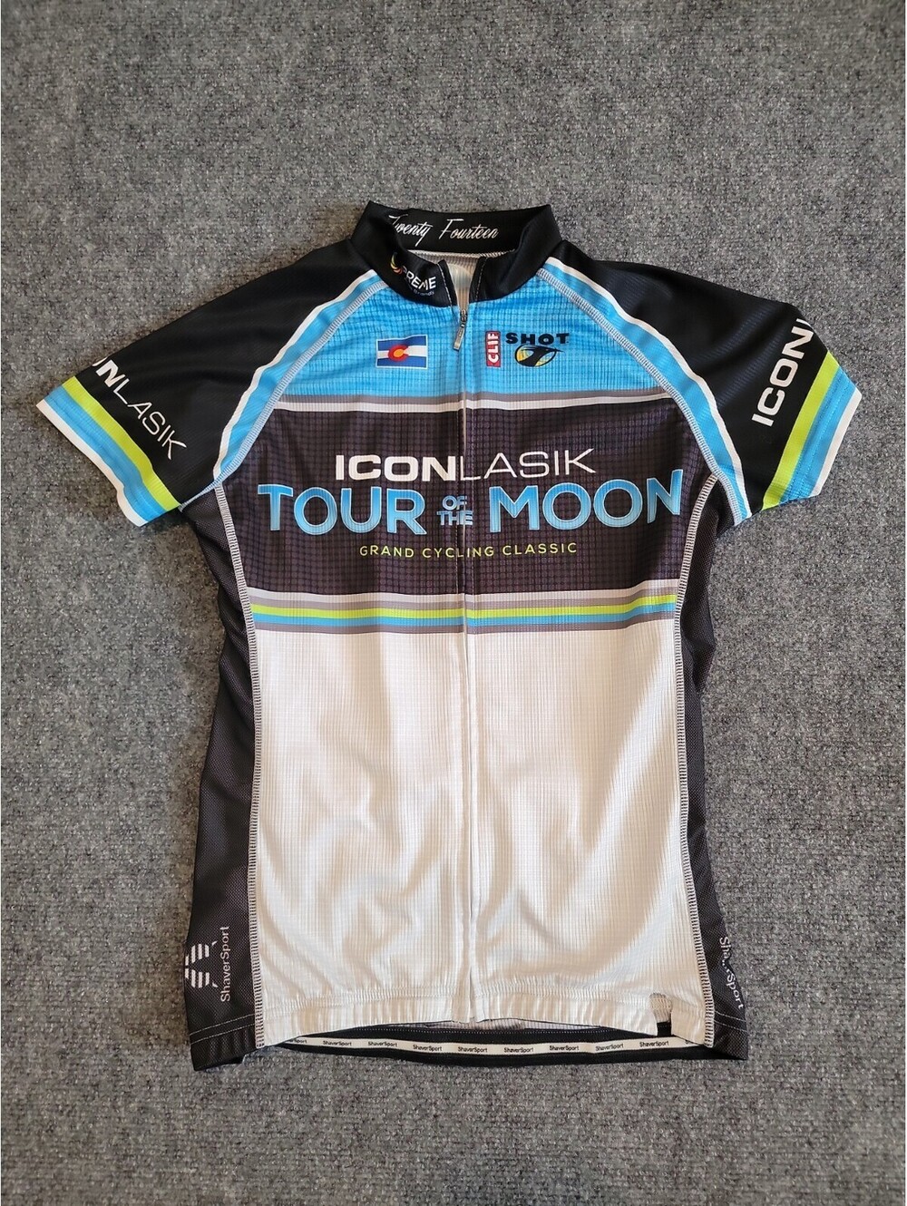 ShaverSport Tour of the Moon Cycling Jersey Womens Size M Colorado Flawed 475